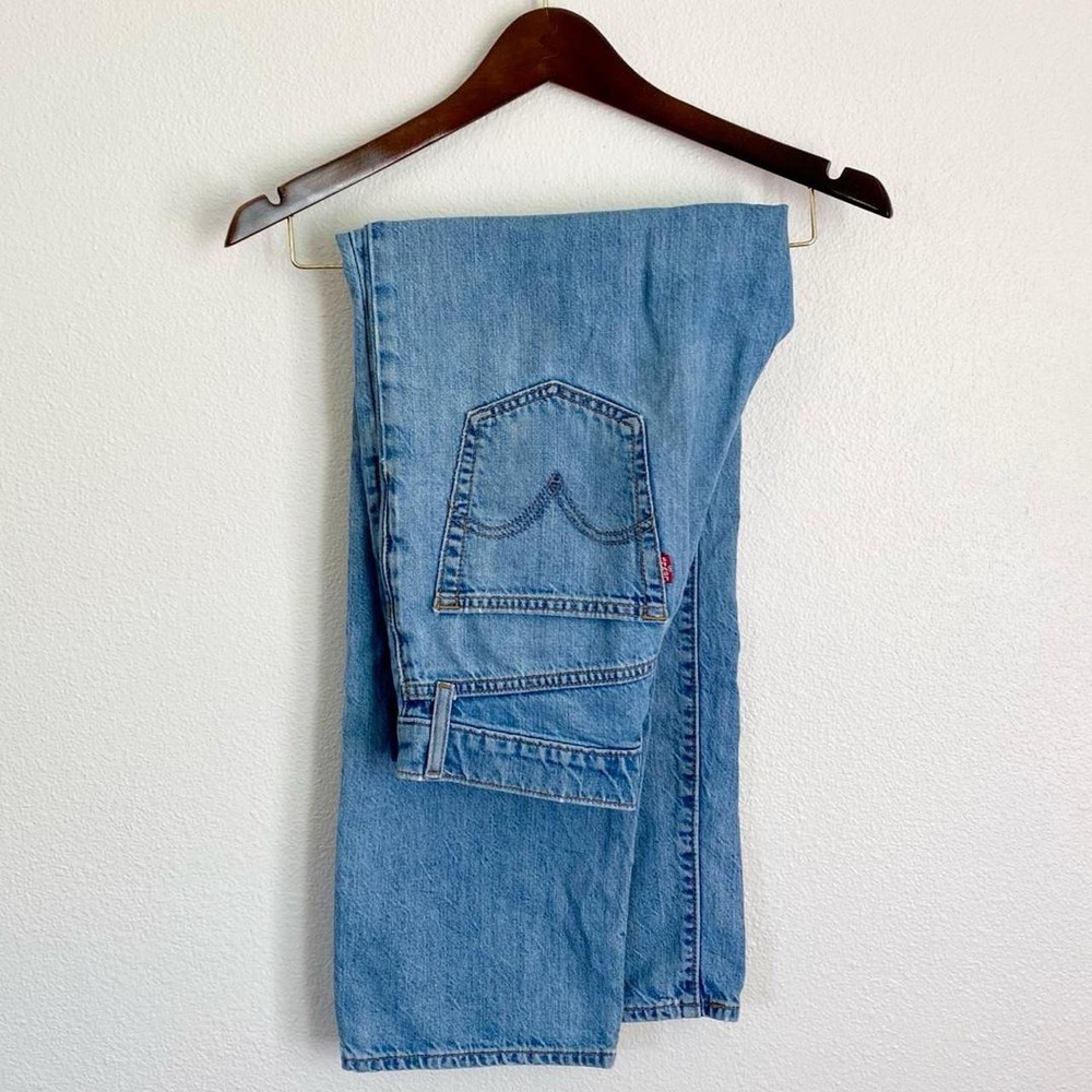 Levi's Point Rider High Waisted Straight Leg Light Wash Denim Jeans